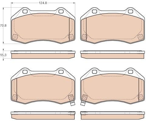 Brake Pad Set, disc brake GDB1979 - image 2