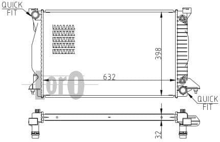 Radiator, engine cooling LORO 003-017-0039-B - image 2
