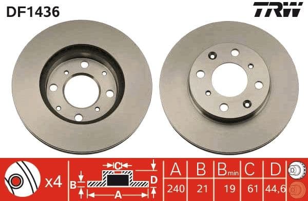 Brake Disc DF1436 - image 3