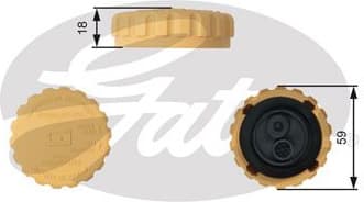 Cap, coolant tank RC201