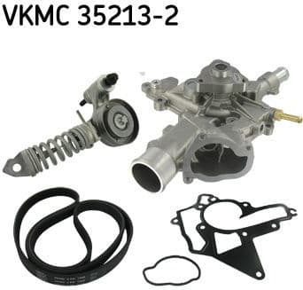 Water Pump + V-ribbed Belt Kit VKMC 35213-2 - image 2