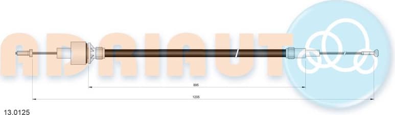 Cable Pull, clutch control 13.0125