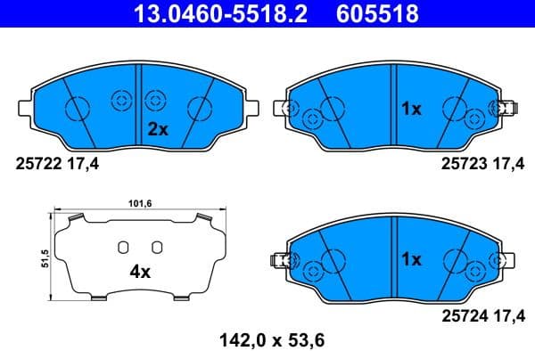 Brake Pad Set, disc brake 13046055182