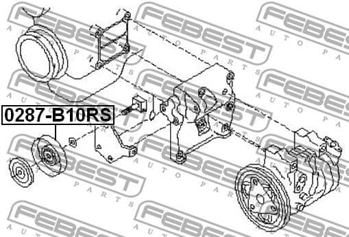 Tensioner Pulley, V-ribbed belt 0287-B10RS - image 2