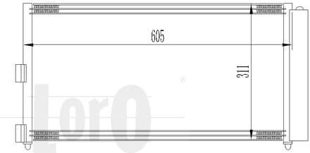 Condenser, air conditioning LORO 016-016-0016 - image 2