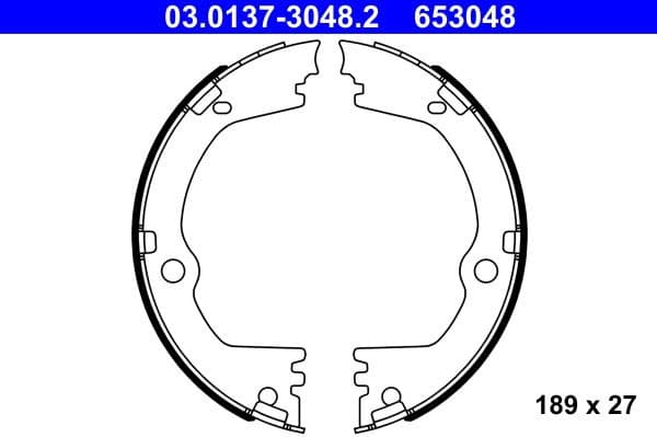 Brake Shoe Set, parking brake 03013730482