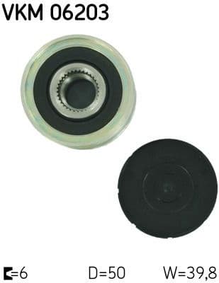 Alternator Freewheel Clutch VKM 06203 - image 3