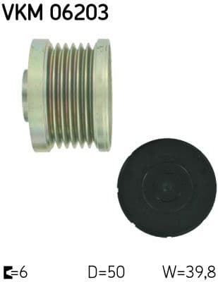 Alternator Freewheel Clutch VKM 06203 - image 4