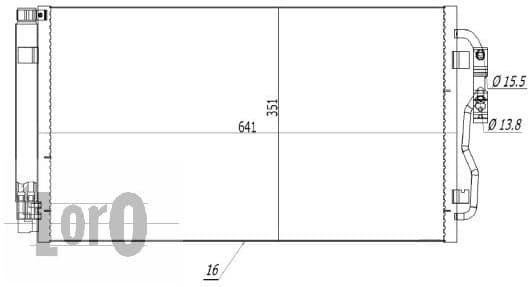 Condenser, air conditioning LORO 004-016-0024