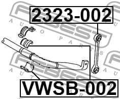 Mounting, stabiliser bar VWSB-002 - image 2