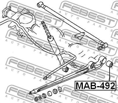 Mounting, control/trailing arm MAB-492 - image 2