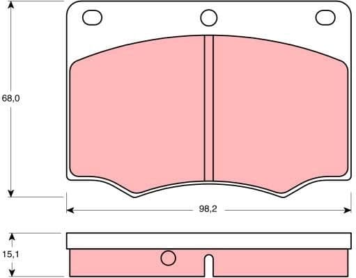 Brake Pad Set, disc brake GDB674 - image 2