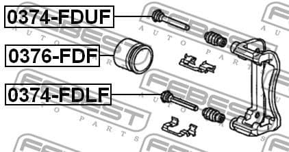 Guide Bolt, brake caliper 0374-FDUF - image 2