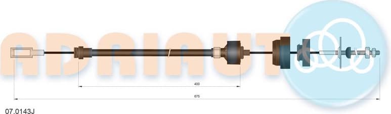 Cable Pull, clutch control 07.0143J