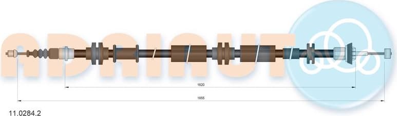 Cable Pull, parking brake 11.0284.2