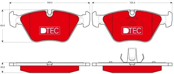 Brake Pad Set, disc brake DTEC COTEC GDB1531DTE - image 2