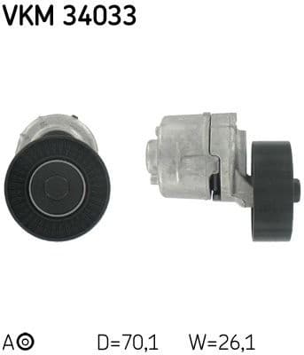 Belt Tensioner, V-ribbed belt VKM 34033 - image 2