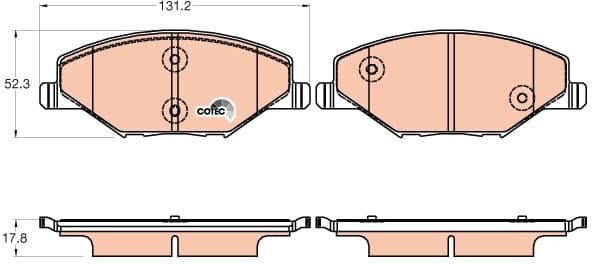 Brake Pad Set, disc brake COTEC GDB2027 - image 3