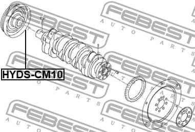 Belt Pulley, crankshaft HYDS-CM10 - image 2