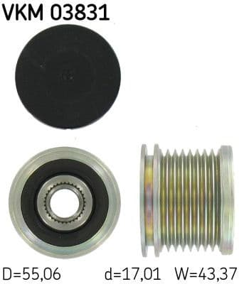 Freewheel clutch alternator VKM03831 - image 2