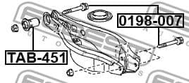Fastening Bolt, control arm 0198-007 - image 2