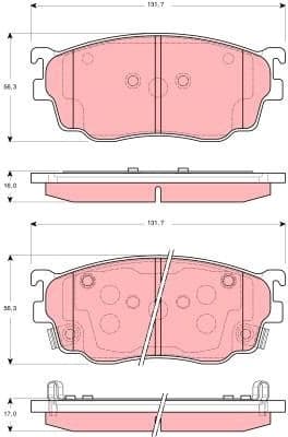 Brake Pad Set, disc brake GDB3253 - image 2