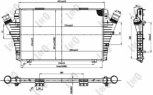 Charge Air Cooler LORO 037-018-0010 - image 3