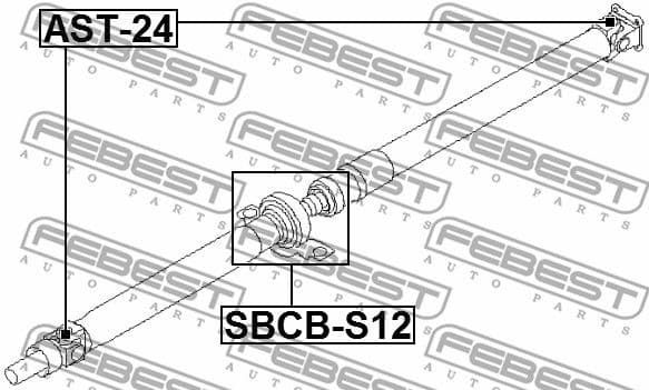 Bearing, propshaft centre bearing SBCB-S12 - image 2