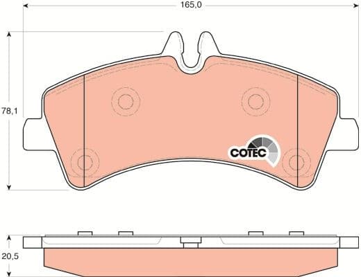 Brake pads rear, Top Quality GDB1699 - image 3