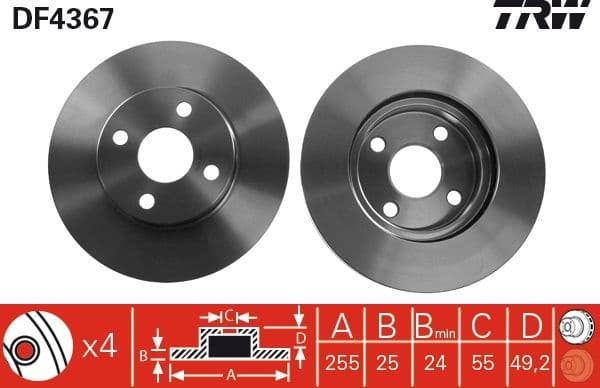 Brake Disc DF4367 - image 2