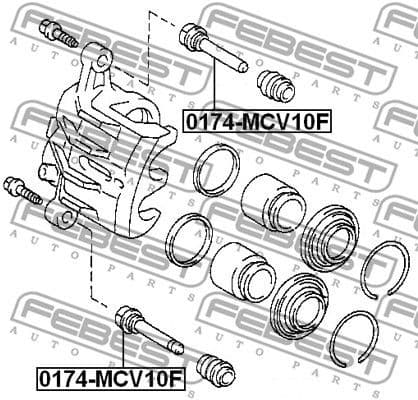 Guide Bolt, brake caliper 0174-MCV10F - image 2