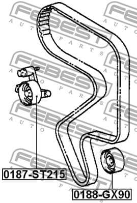 Tensioner Pulley, timing belt 0187-ST215 - image 2