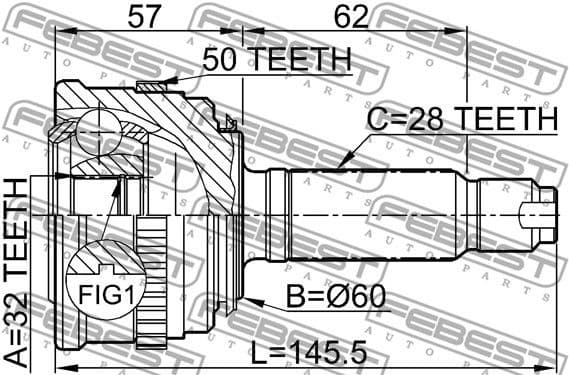 Joint Kit, drive shaft 0310-022A50 - image 2