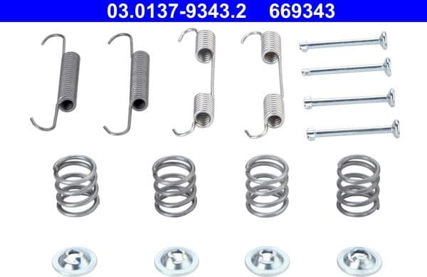 Accessory Kit, parking brake shoes 03.0137-9343.2 - image 2