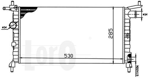 Radiator, engine cooling LORO 037-017-0008 - image 2