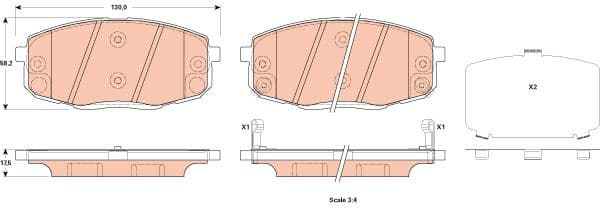 Brake Pad Set, disc brake GDB3523 - image 4
