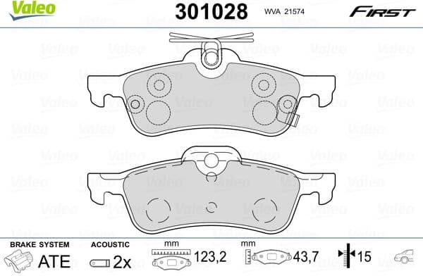 Brake Pad Set, disc brake ESSENTIAL 301028