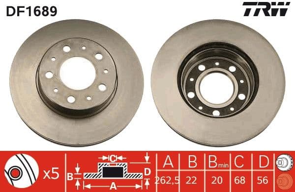 Brake Disc DF1689 - image 3