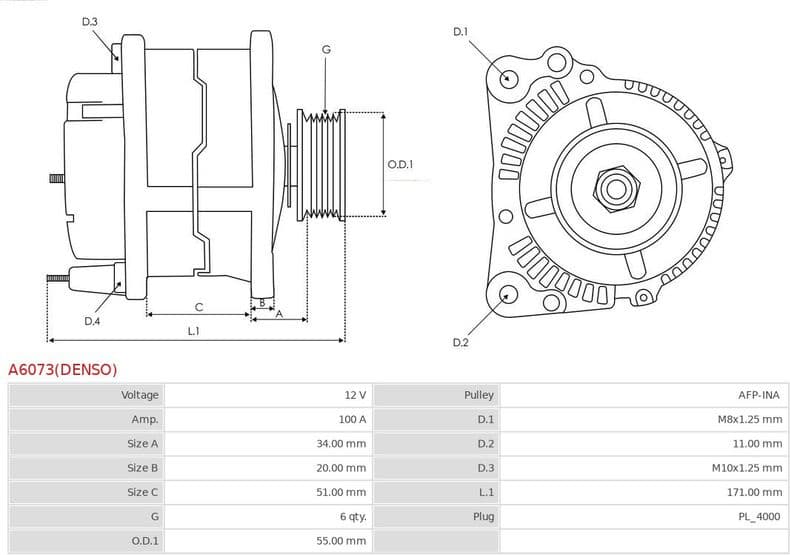 Alternator Denso A6073(DENSO) - image 5