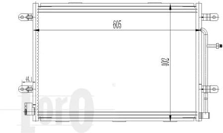 Condenser, air conditioning LORO 003-016-0015 - image 4