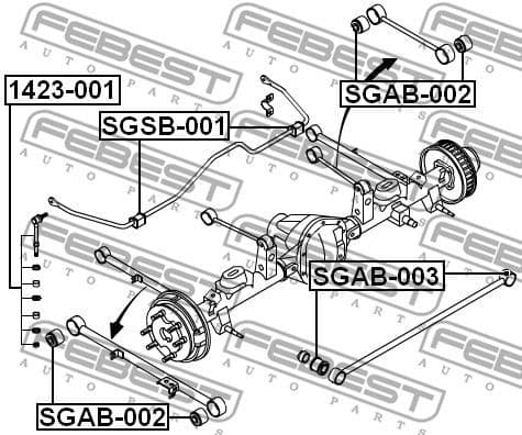 Mounting, control/trailing arm SGAB-002 - image 2