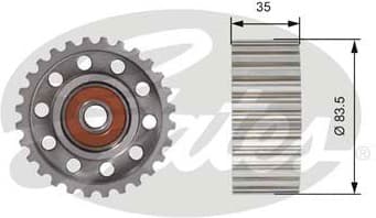 Deflection Pulley/Guide Pulley, timing belt PowerGrip™ T42100
