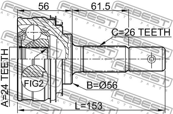 Joint Kit, drive shaft 0110-009 - image 2
