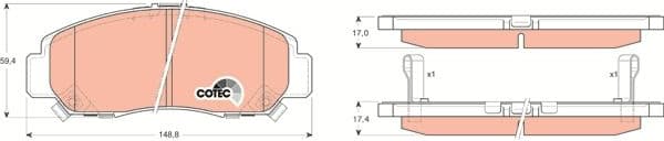Brake pads front, Top Quality GDB3268 - image 3