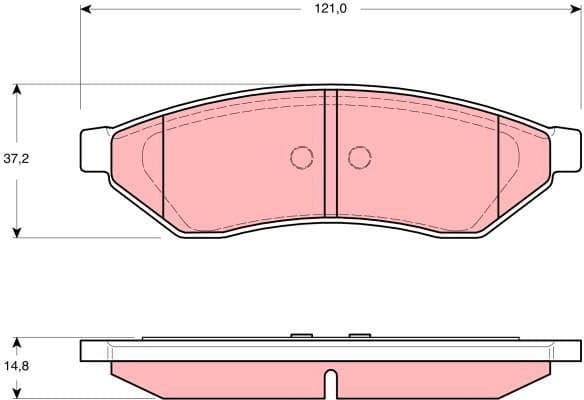 Brake Pad Set, disc brake GDB3346 - image 2