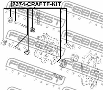 Guide Bolt, brake caliper 2374-CRAFTF-KIT - image 2