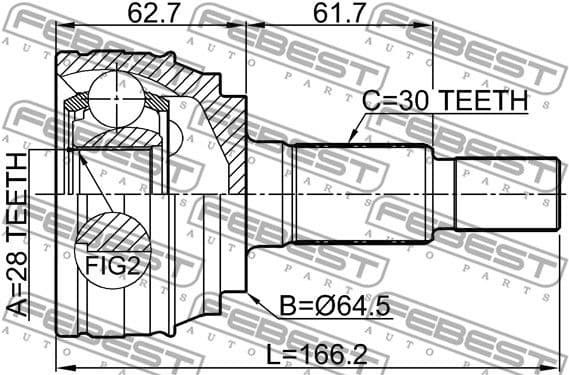 Joint Kit, drive shaft 1710-Q7 - image 2