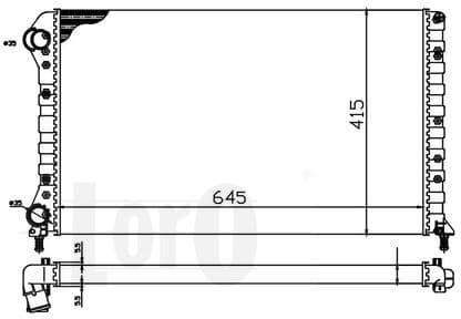 Radiator, engine cooling LORO 017-017-0045 - image 2
