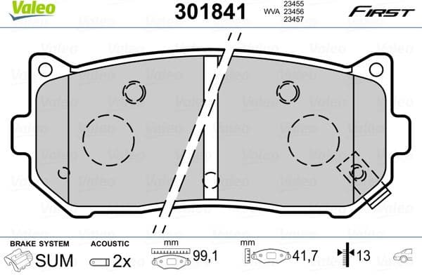 Brake Pad Set, disc brake ESSENTIAL 301841