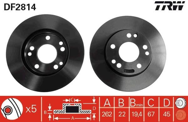 Brake Disc DF2814 - image 3